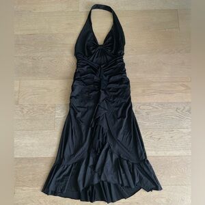Vintage Marciano 90s Halter Black Dress